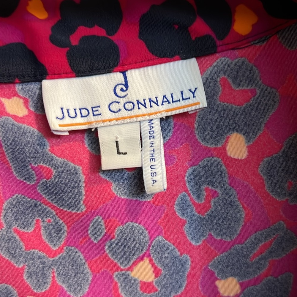 Jude Connally Pink Leopard Print Shirt Dress - Picture 3 of 4